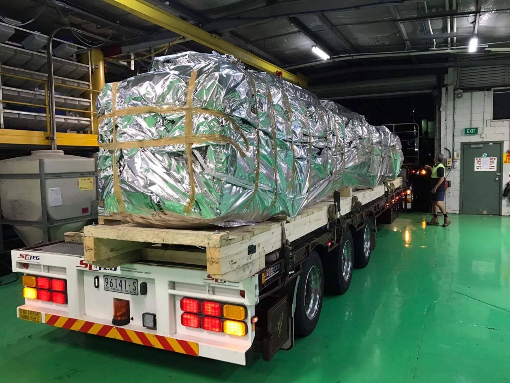 Rhino Solar extruders being delivered